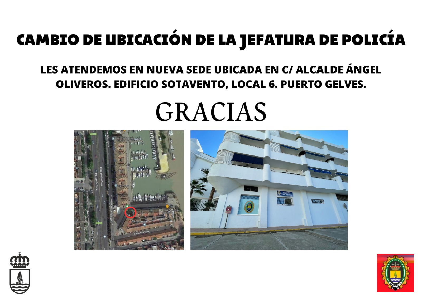 cambio ubicacion policia local