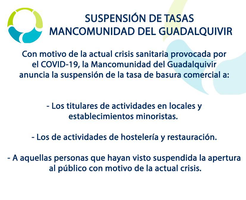 suspension tasas mancomunidad