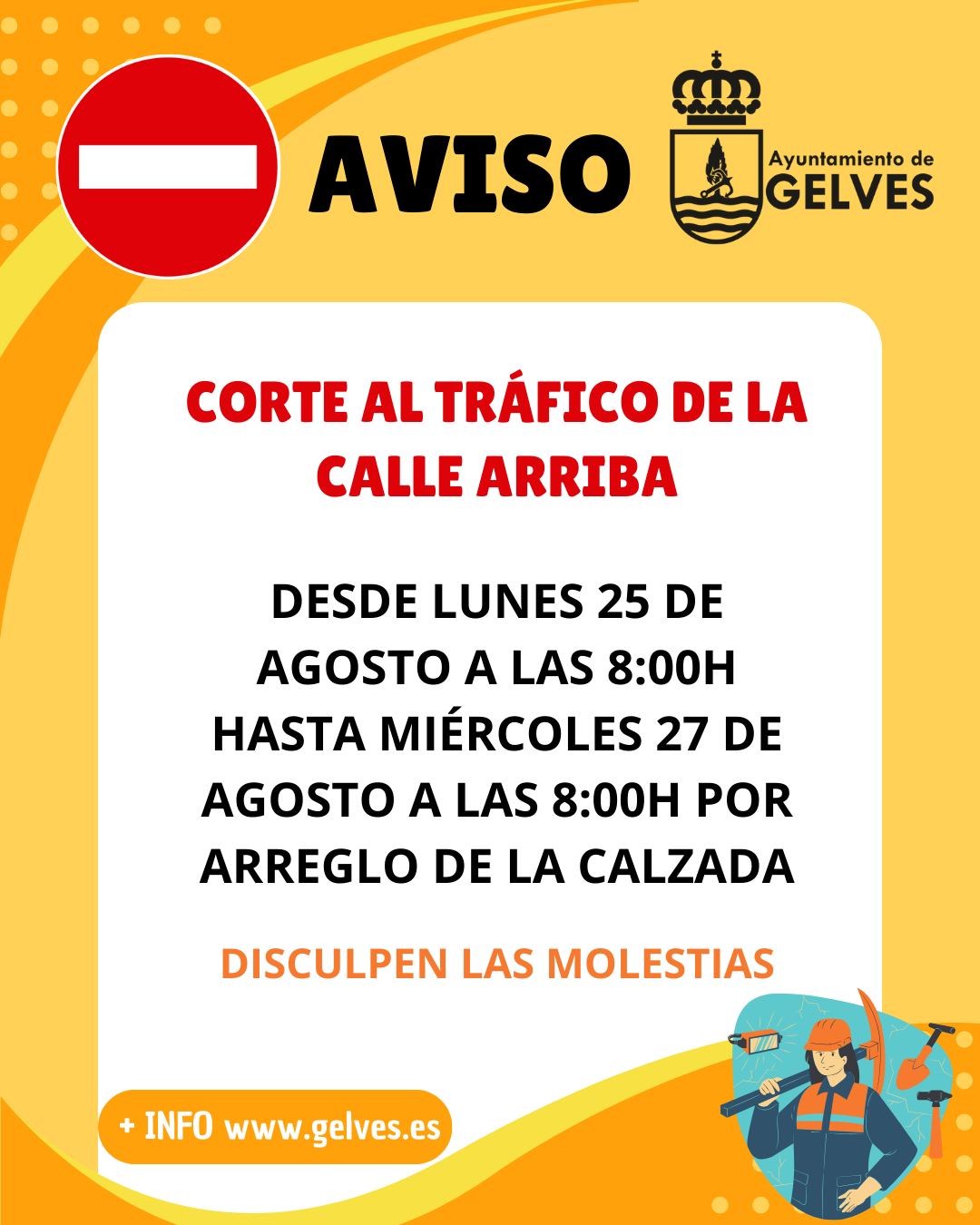 Post de Instagram Aviso Moderno Amarillo1