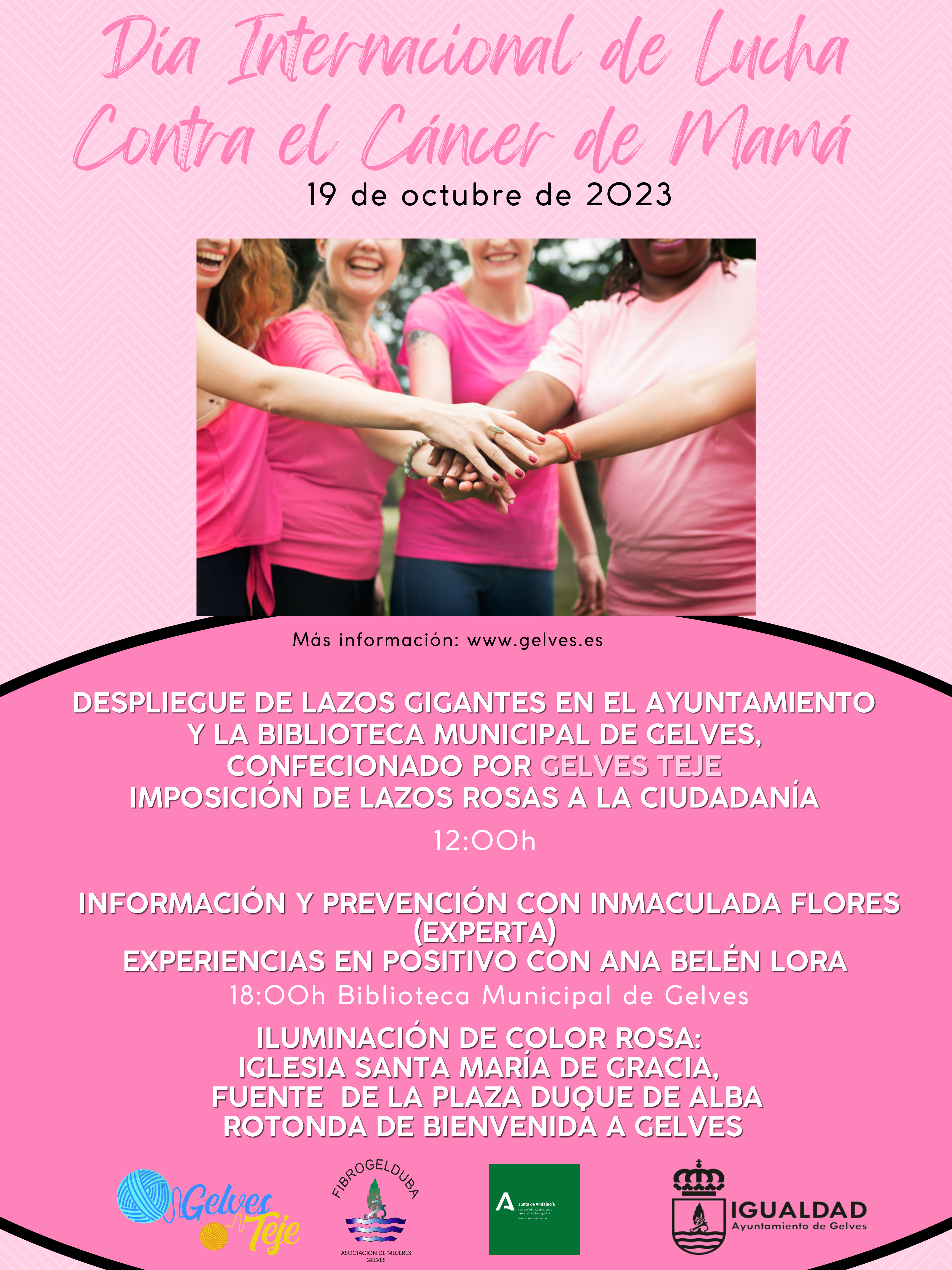 cartel Día internacional de lucha contra el cáncer de mamá 2023