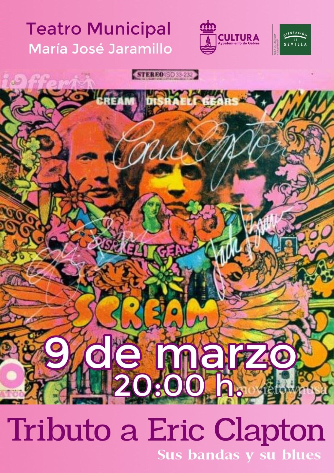 cartel concierto tributo eric clapton 9 marzo 24