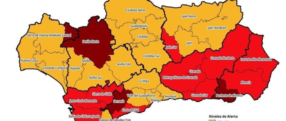 mapa andalucia niveles covid 5 marzo