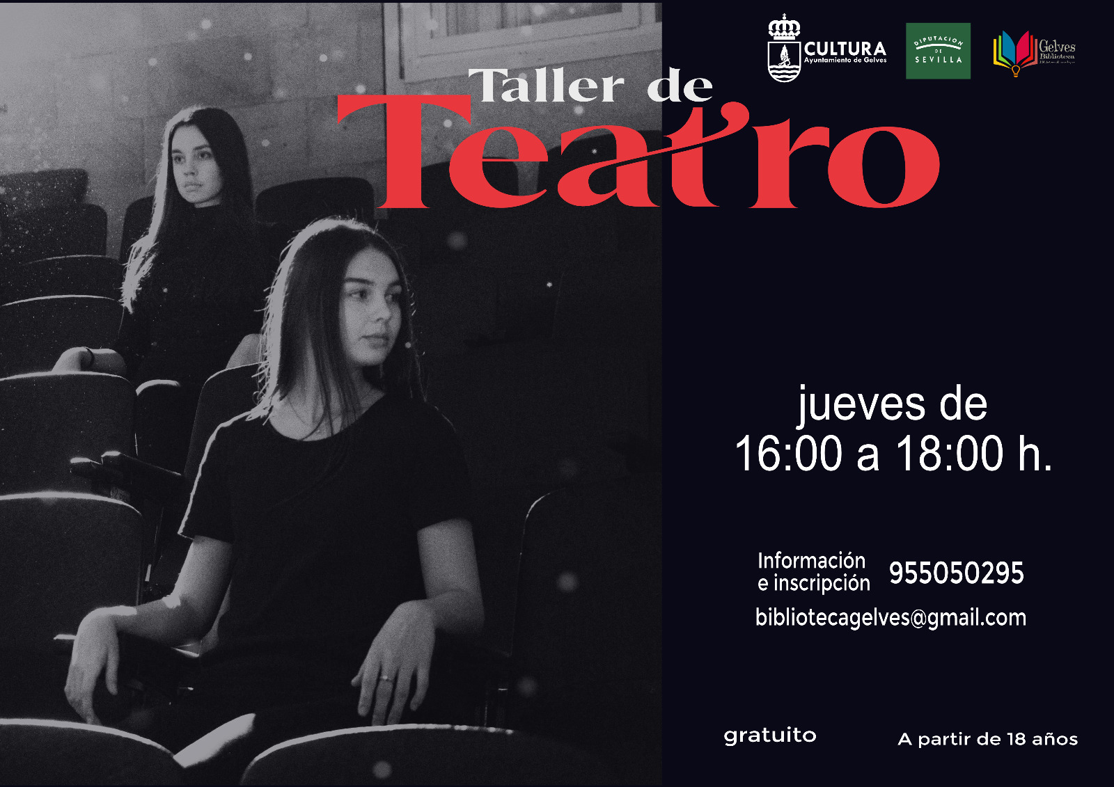 Cartel Taller de Teatro Gelves enero 2023