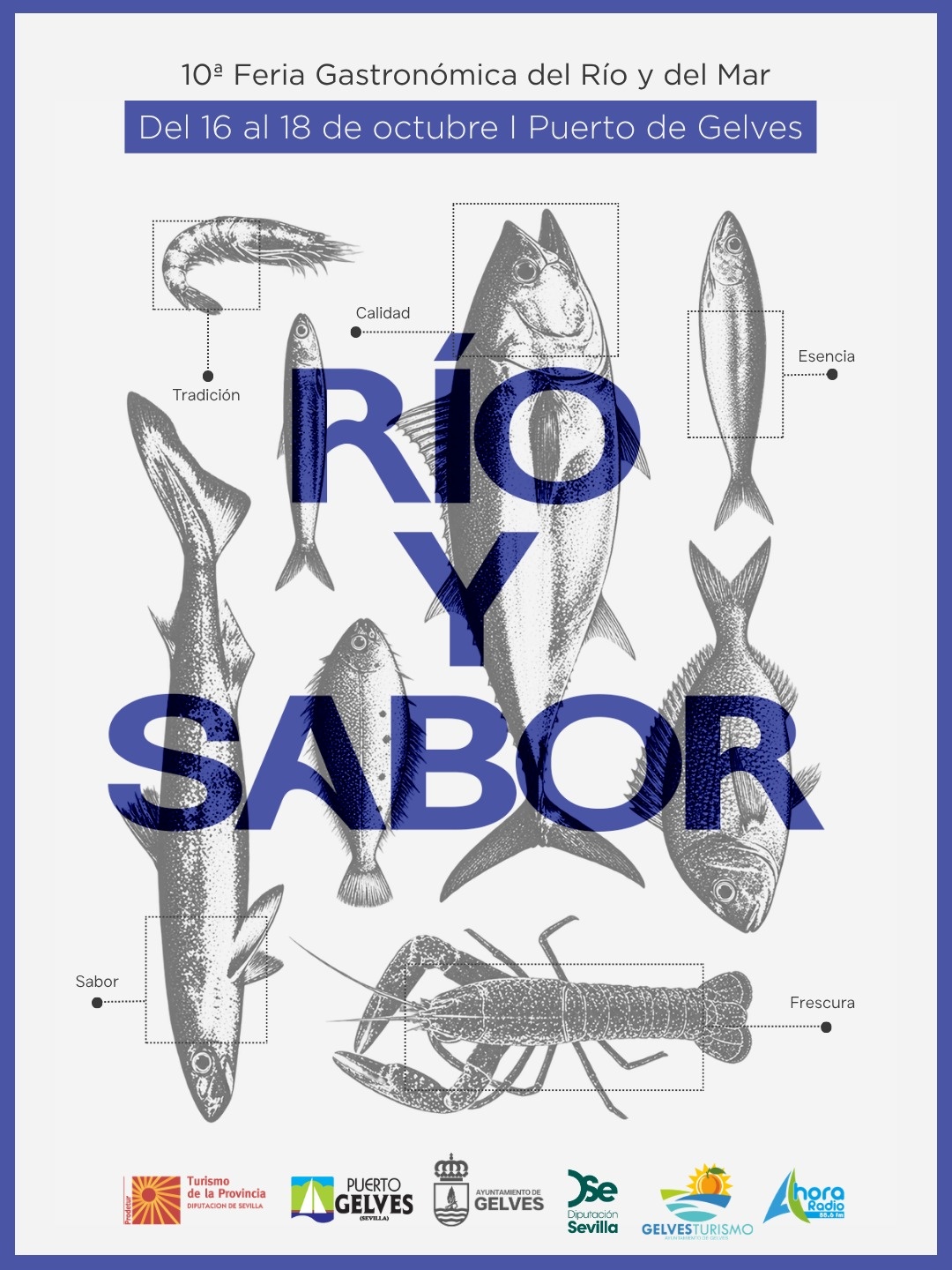 Gelves celebrará del 16 al 18 de octubre la X Feria Gastronómica del Río y del Mar "Río y Sabor" cartel X rio y sabor 2026