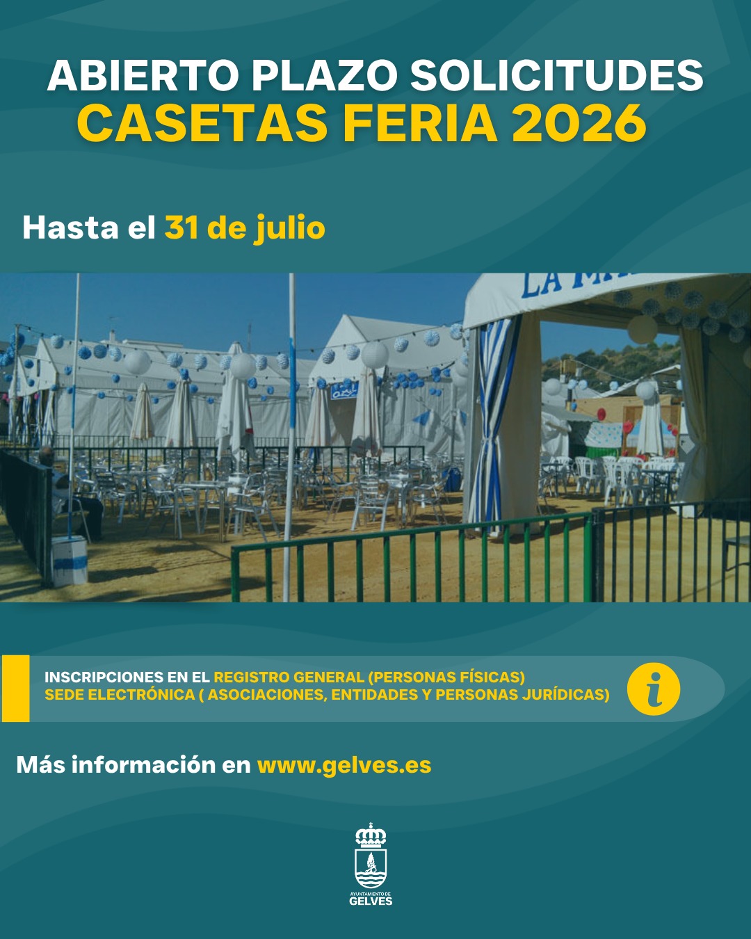 cartel plazo solicitudes casetas feria gelves 2026