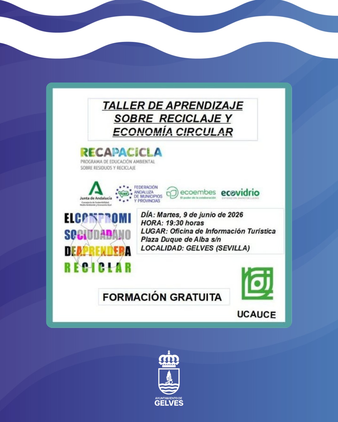 cartel taller reciclaje