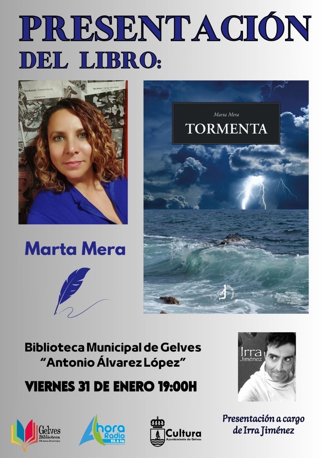 cartel presentacion libro TORMENTA enero 2025