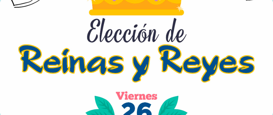 cartel elecciones reyes y reinas 2019'