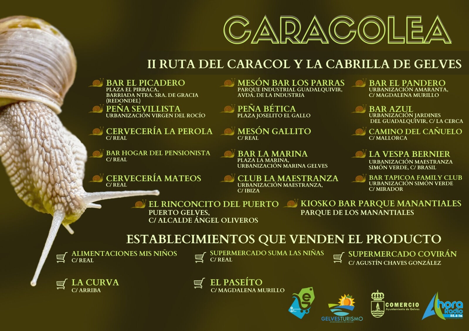 CARACOLEA 22 GUIA ESTABLECIMIENTOS PARTICIPANTES