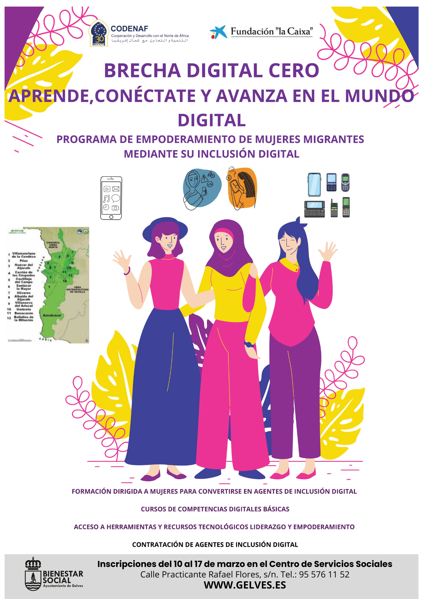 CARTEL TALLER MUJERES MIGRANTES GELVES MARZO 26