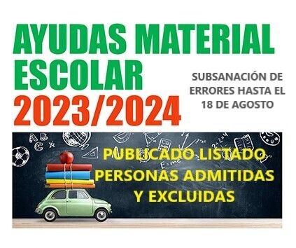 cartel ayudas escolares 1º LISTADO 23