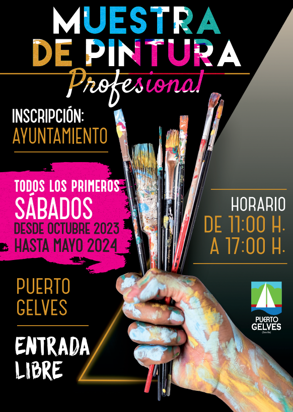 cartel muestra de pintura puerto gelves 2023