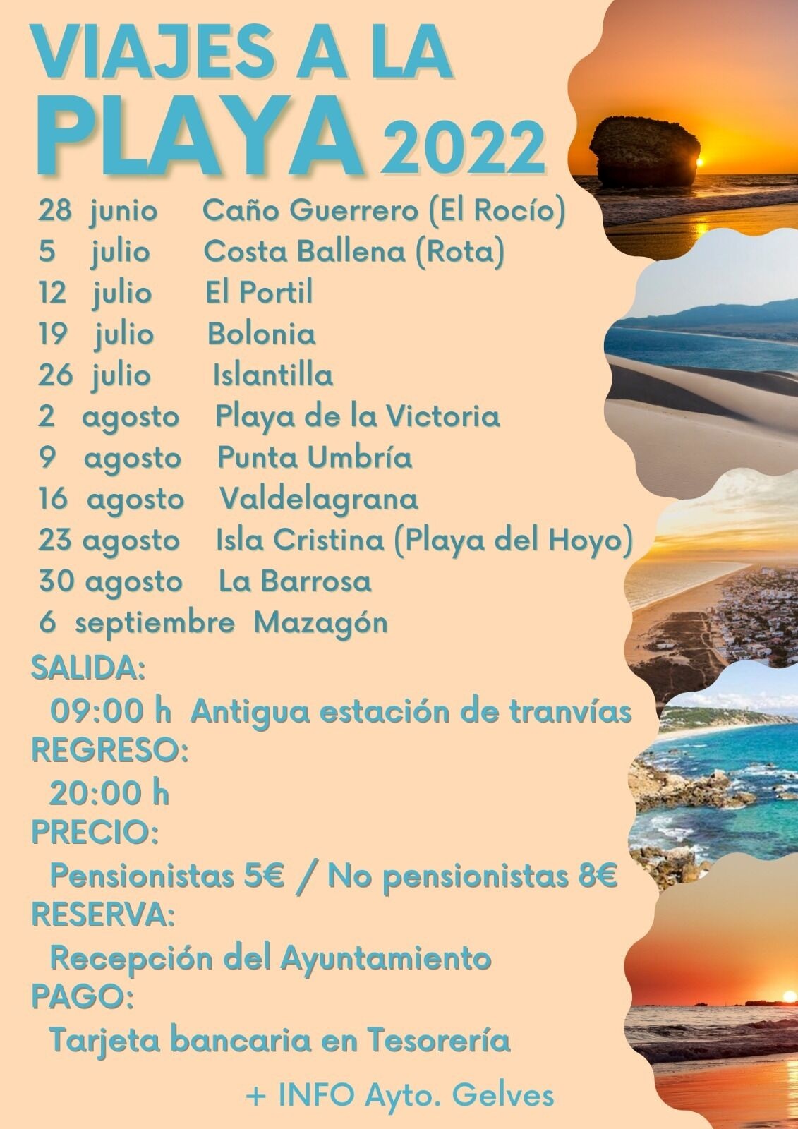 cartel viajes playa 2022