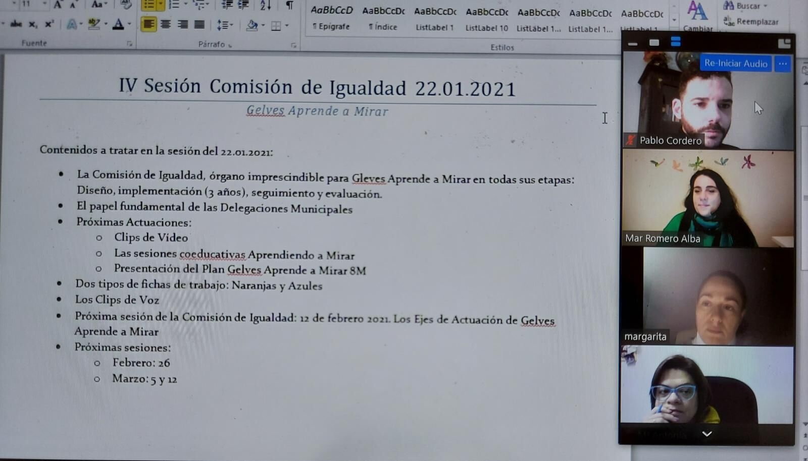 comision igualdad 22 enero 1