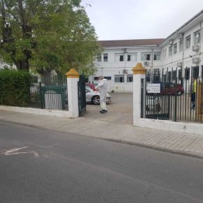 desinfeccion entrada parking