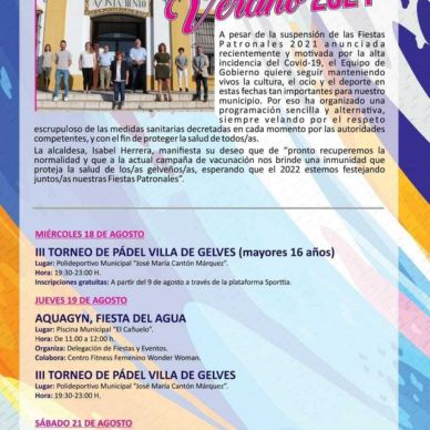 programa de actividades verano 21 2