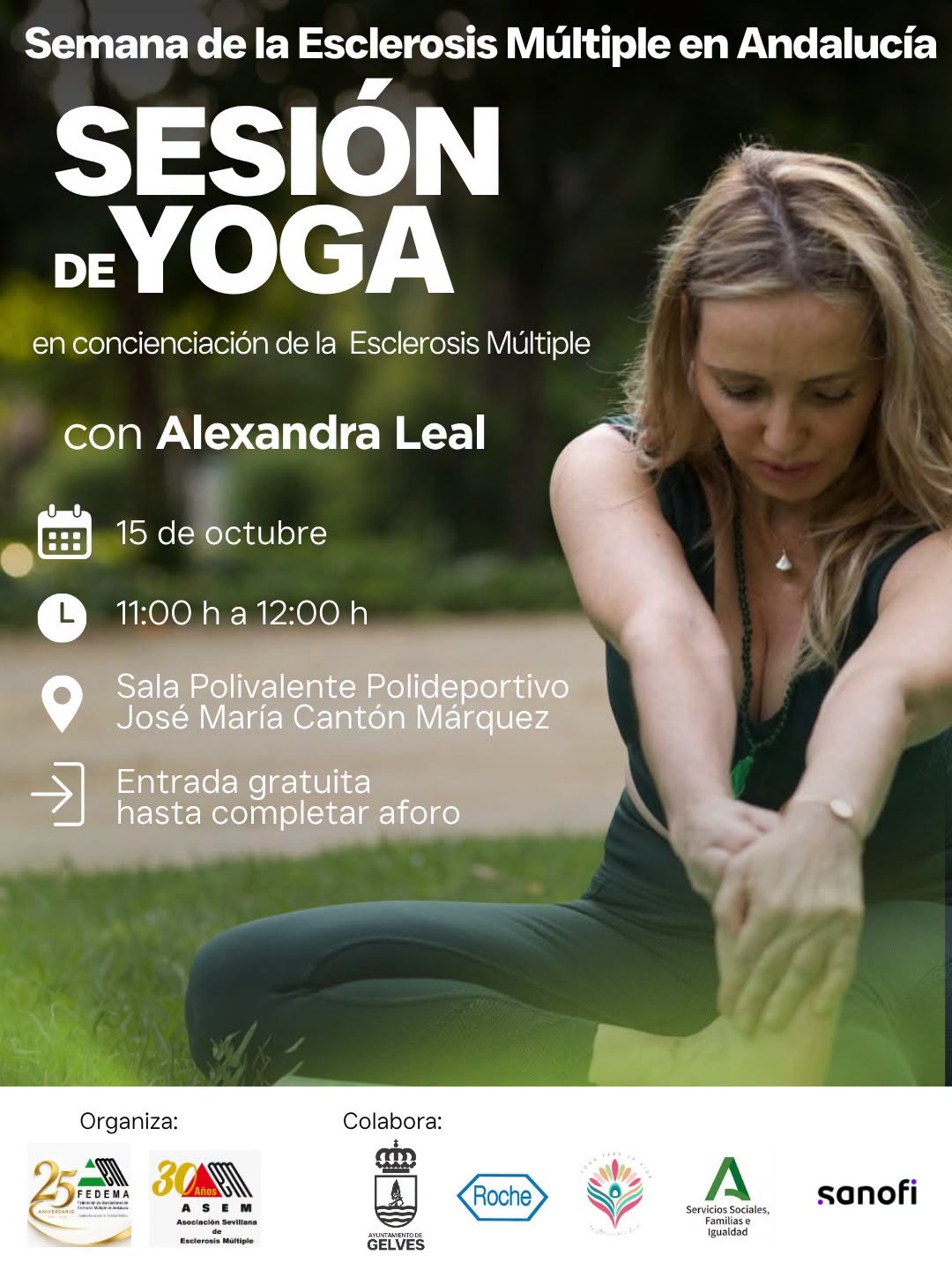 Yoga y bienestar en Gelves con motivo de la Semana de la Esclerosis Múltiple en Andalucía sesion yoga esclerosis multiple gelves 26