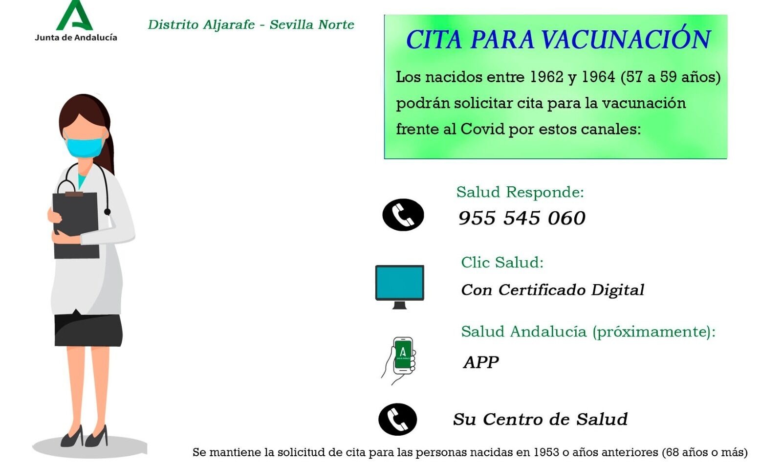 vacunaciones 57 a 59 años